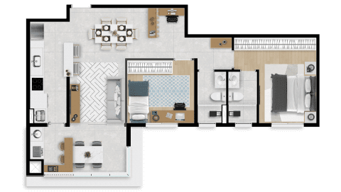 Planta 69,33m²